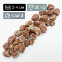 PIATRĂ DECORATIVĂ MARMURĂ CORAL 2-4 CM - 20 KG/SAC