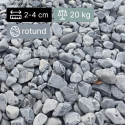 PIATRĂ DECORATIVĂ MARMURĂ GRI ANTRACIT 2-4 CM - 20 KG/SAC